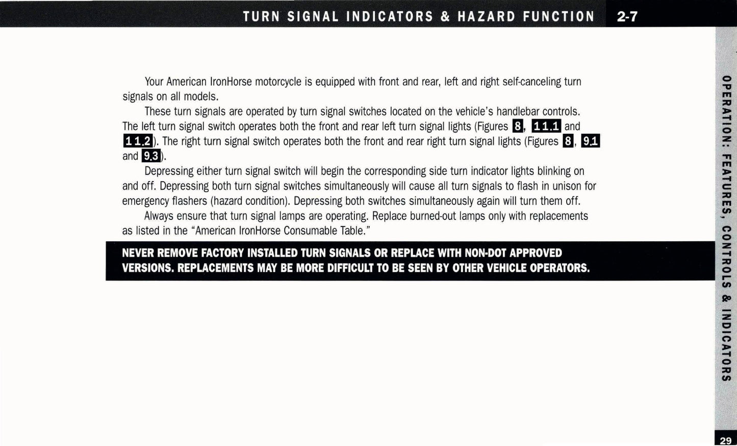 2005 American IronHorse Owner's Manual | English