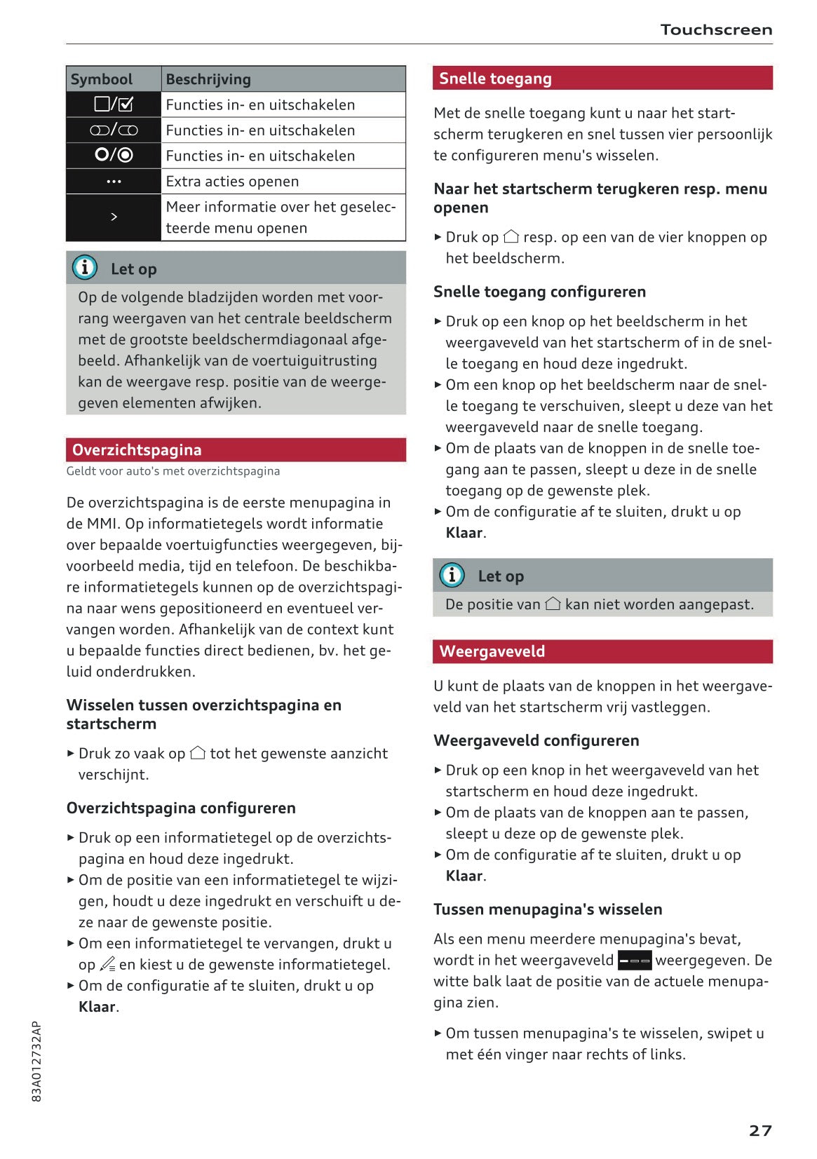 2023 Audi Q3/Q3 Sportback/RS Q3 Owner's Manual | Dutch