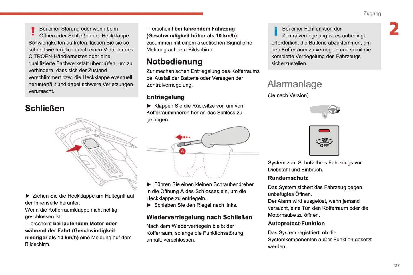 2019-2021 Citroën C4 Cactus Owner's Manual | German