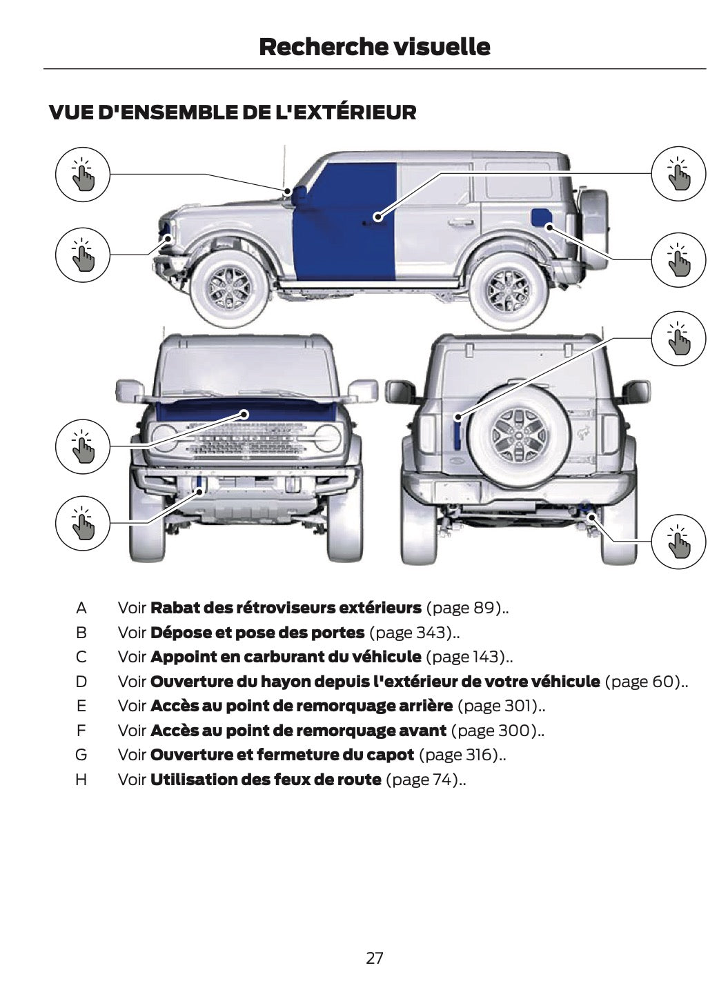 2024-2025 Ford Bronco Gebruikershandleiding | Frans