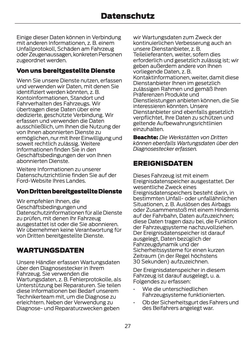 2024-2025 Ford Transit Owner's Manual | German