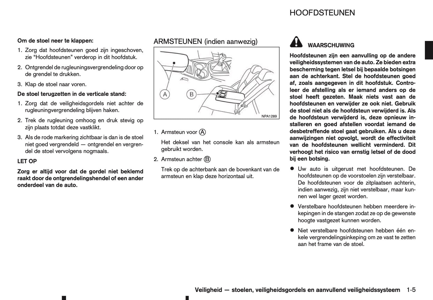 2016-2017 Nissan Qashqai Owner's Manual | Dutch