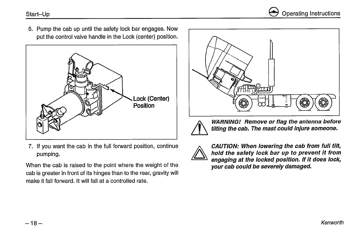 1996-2003 Kenworth K100/W900/T600/T800/C500 Manuel du propriétaire | Anglais