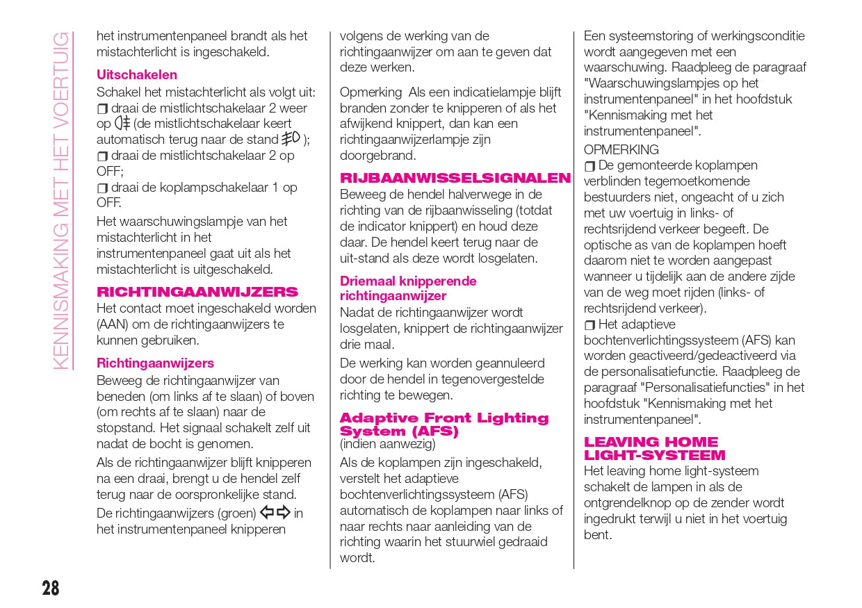 2018-2023 Abarth 124 Spider Owner's Manual | Dutch