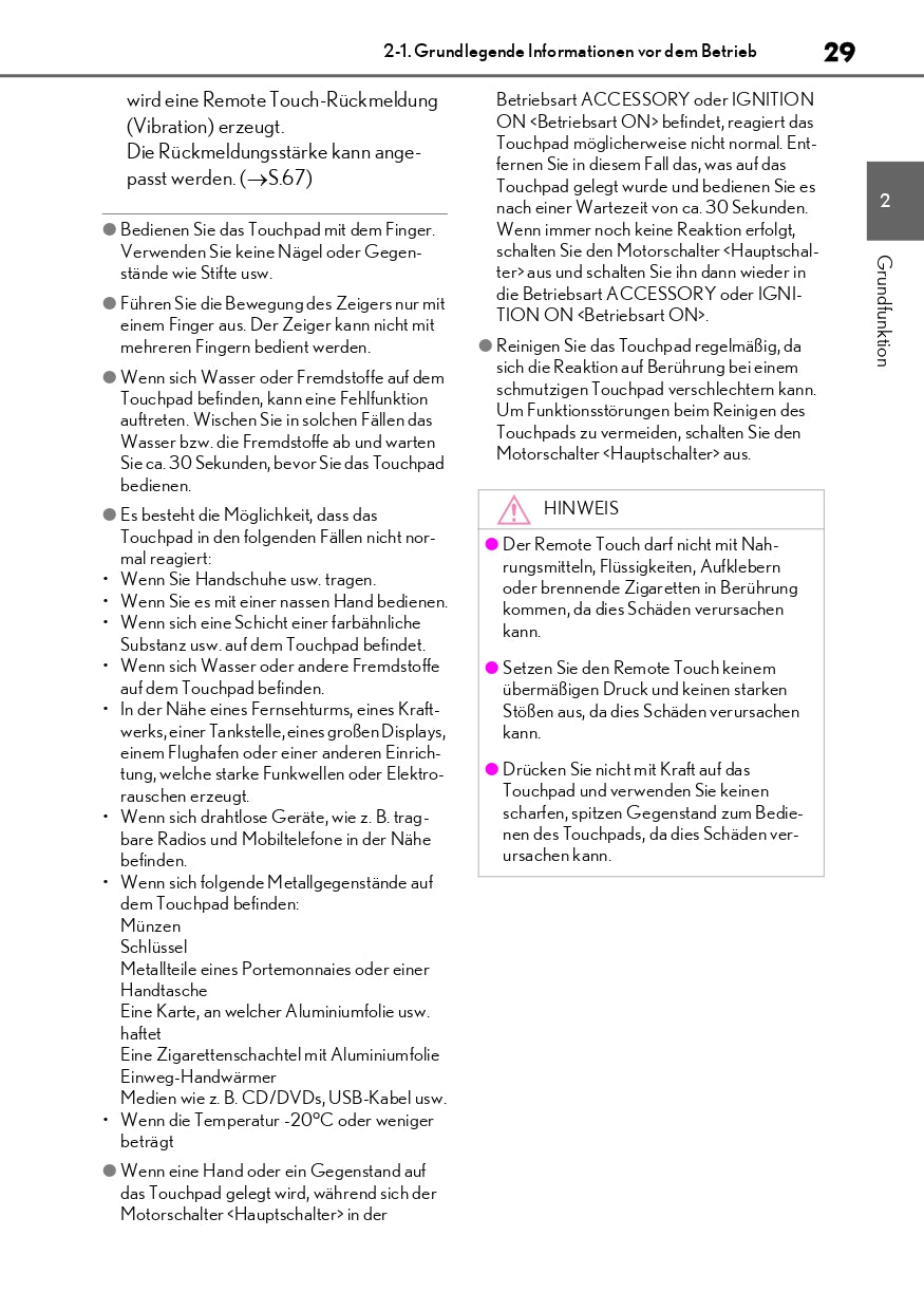 2019 Lexus RC300h Infotainment Manual | German