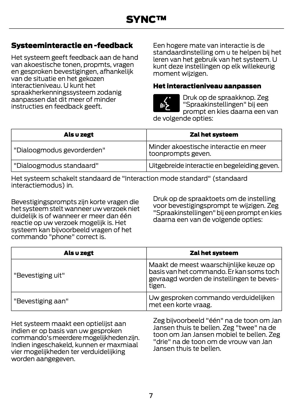 Ford SYNC™ - SYNC™ 2 - SYNC™ 3 Handleiding