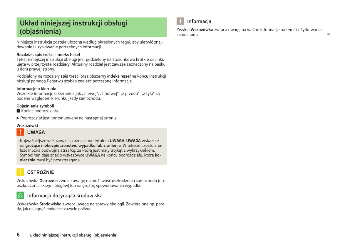 2009-2013 Skoda Yeti Manuel du propriétaire | Polonais