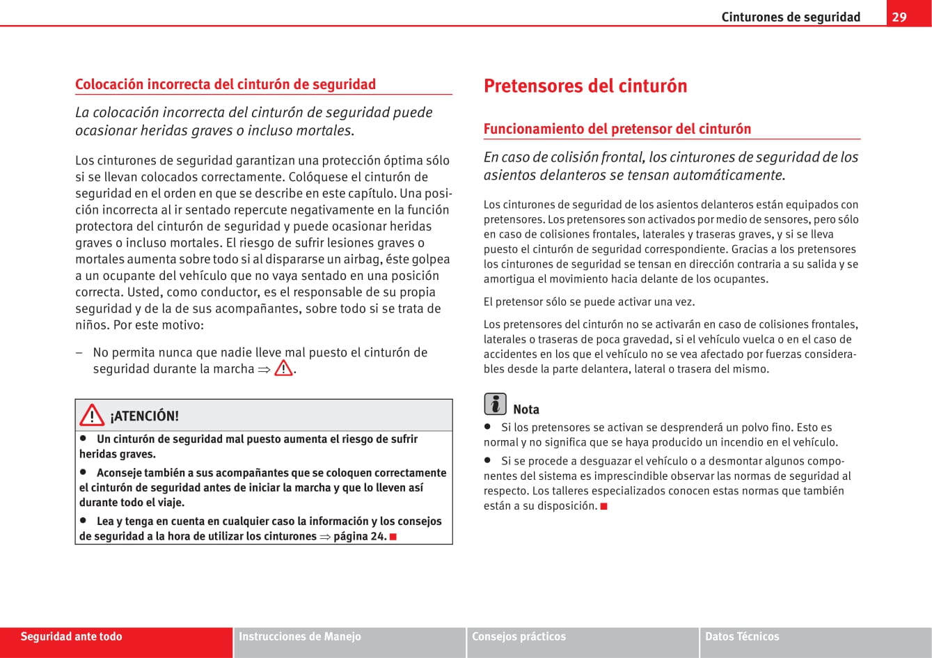 2004-2009 Seat Altea Gebruikershandleiding | Spaans
