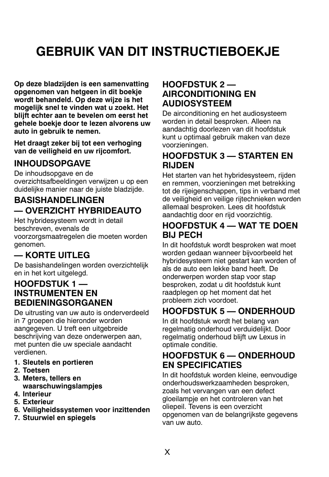 2003-2009 Lexus RX 400h Manuel du propriétaire | Néerlandais
