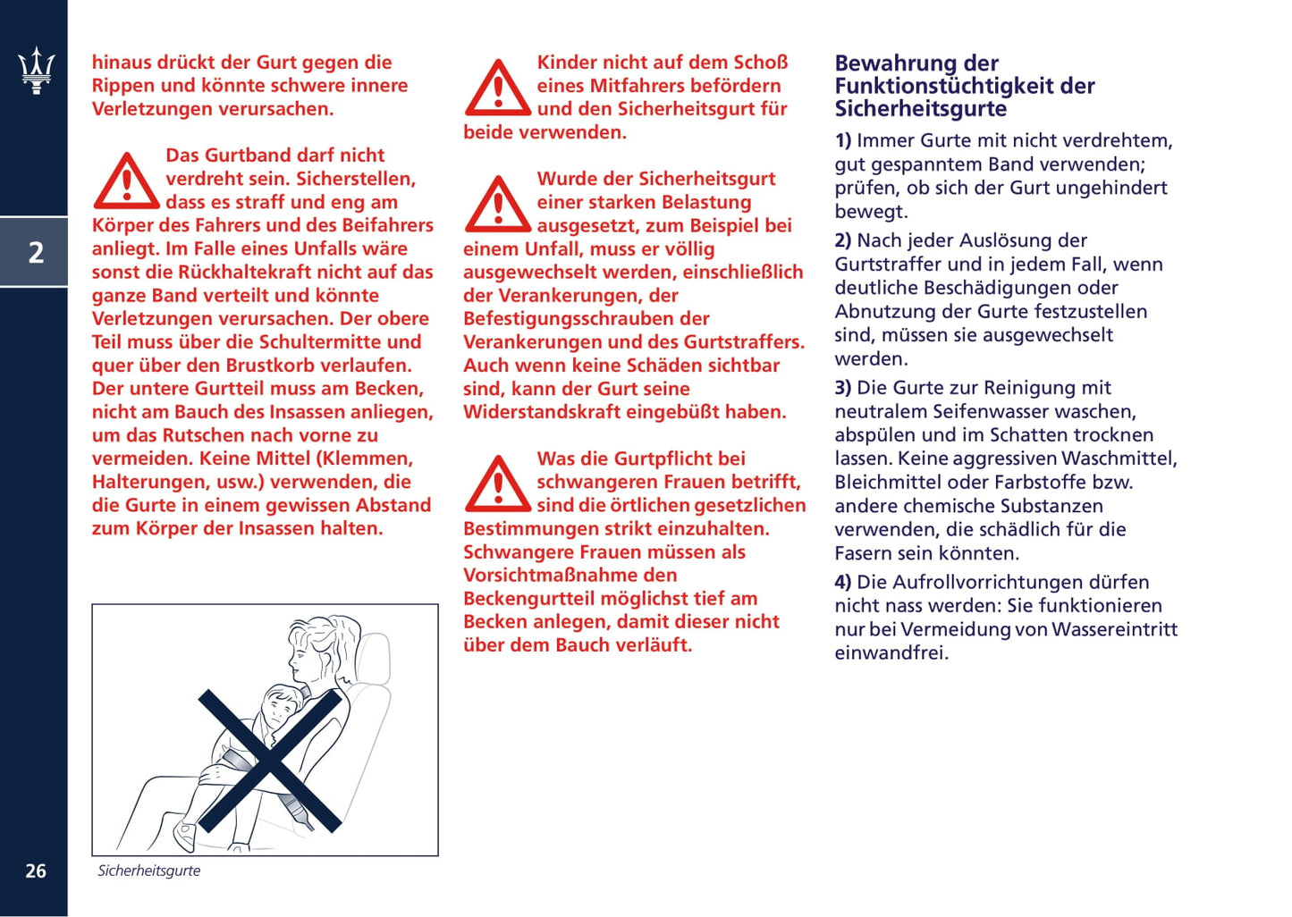 2008-2013 Maserati Quattroporte Owner's Manual | German