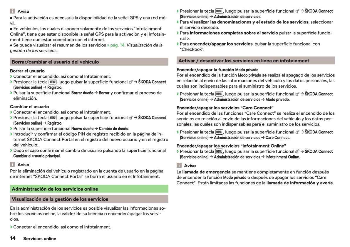2018-2019 Skoda Rapid Owner's Manual | Spanish