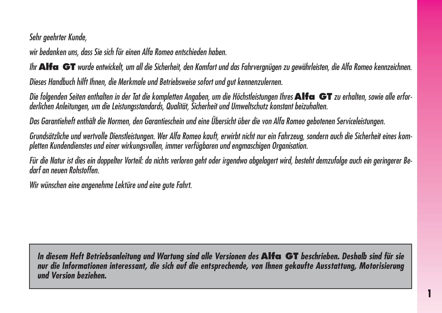 2007-2011 Alfa Romeo GT Gebruikershandleiding | Duits