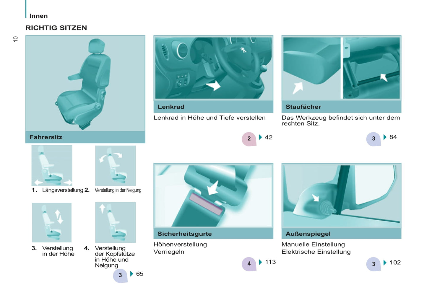 2011-2012 Peugeot Partner Tepee Manuel du propriétaire | Allemand