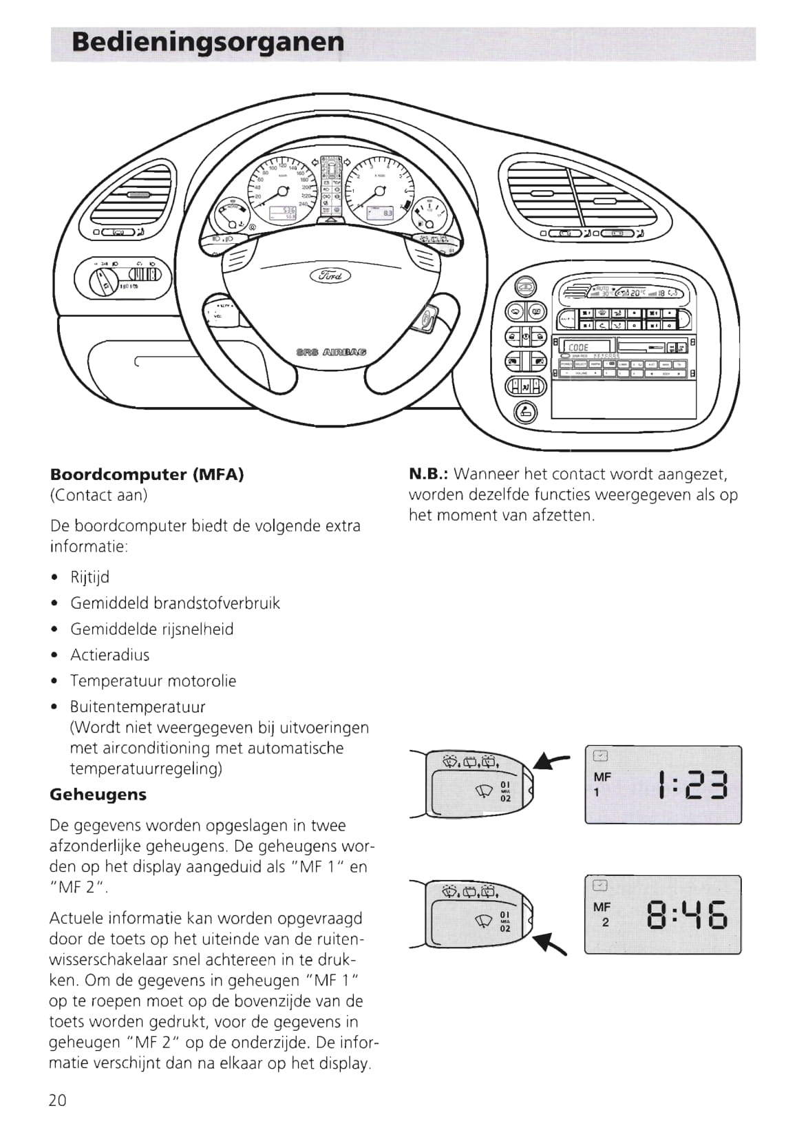 1995-2000 Ford Galaxy Manuel du propriétaire | Néerlandais