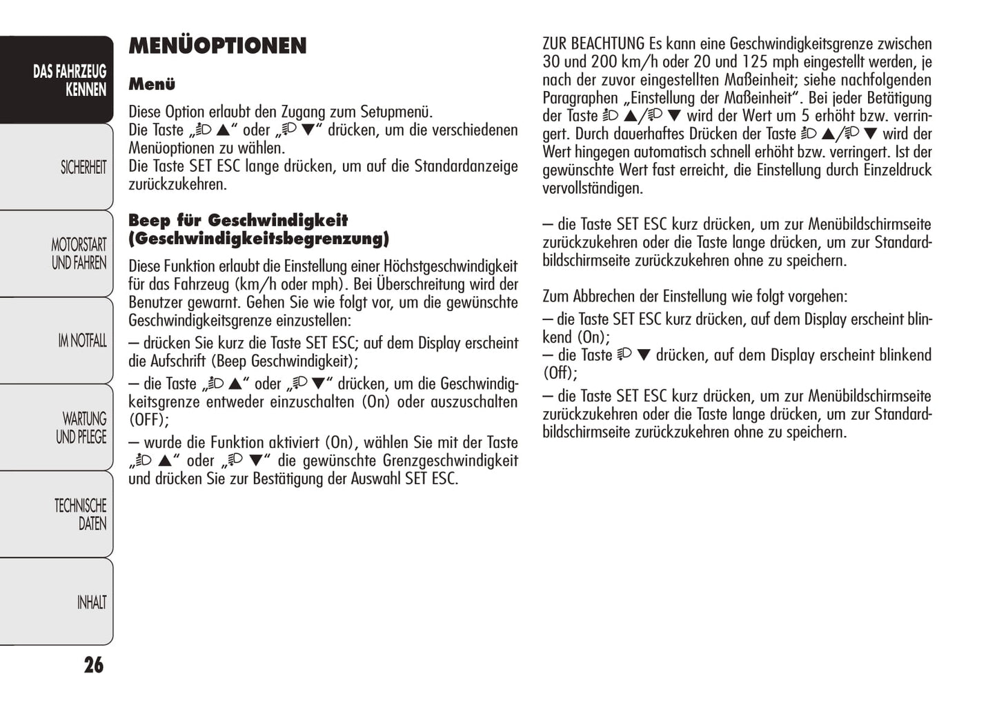 2010-2012 Alfa Romeo Giulietta Owner's Manual | German