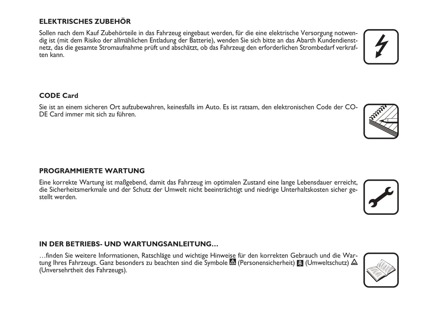 2008-2010 Abarth Grande Punto Owner's Manual | German