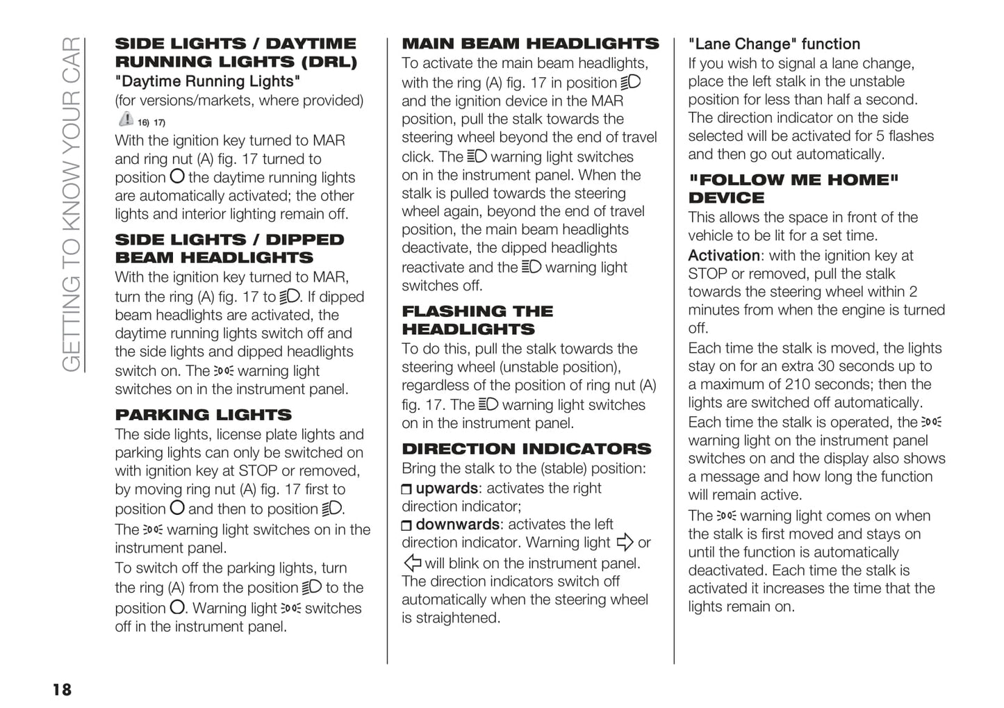 2011-2019 Fiat Panda Manuel du propriétaire | Anglais