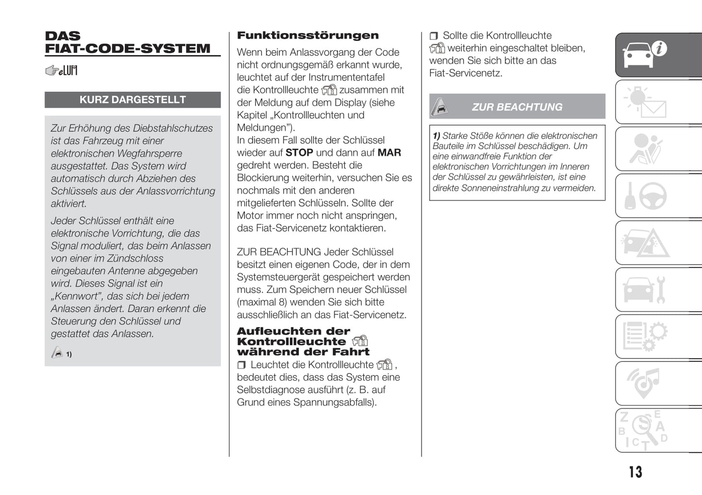 2016-2021 Fiat Doblò Manuel du propriétaire | Allemand
