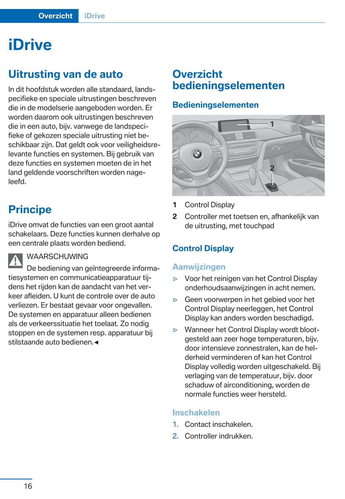 2015-2016 BMW 3 Series Gebruikershandleiding | Nederlands