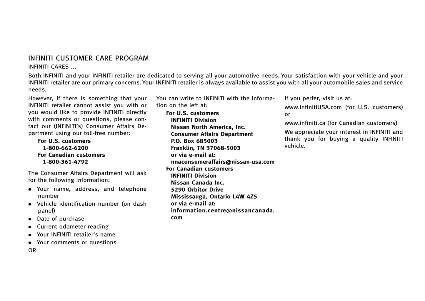 2008-2013 Infiniti FX Manuel du propriétaire | Anglais