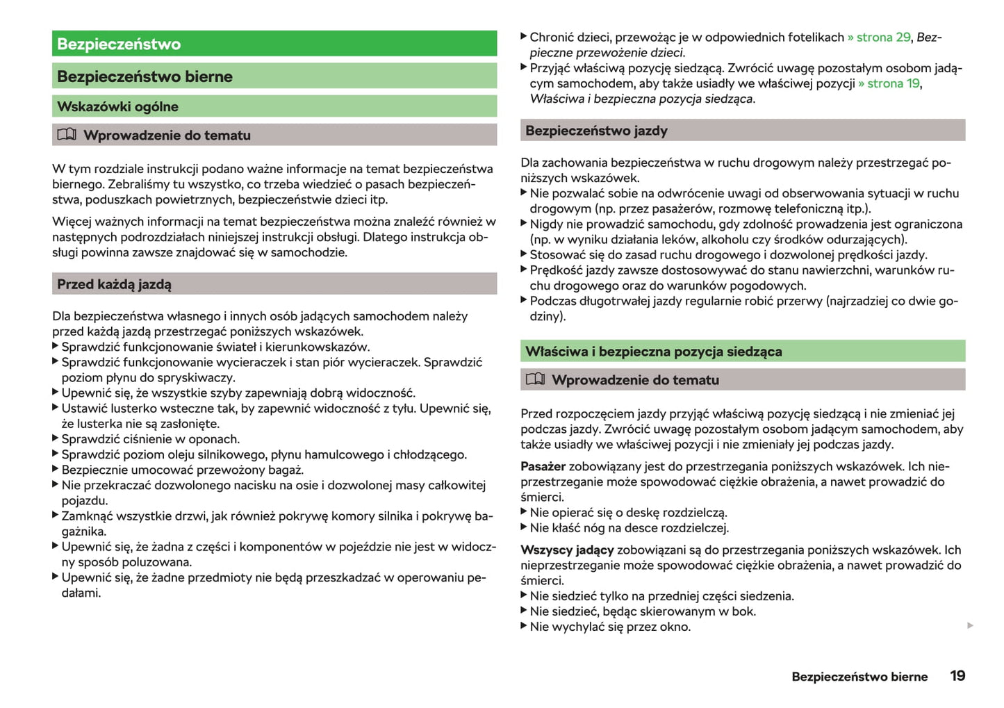 2017-2019 Skoda Octavia Manuel du propriétaire | Polonais