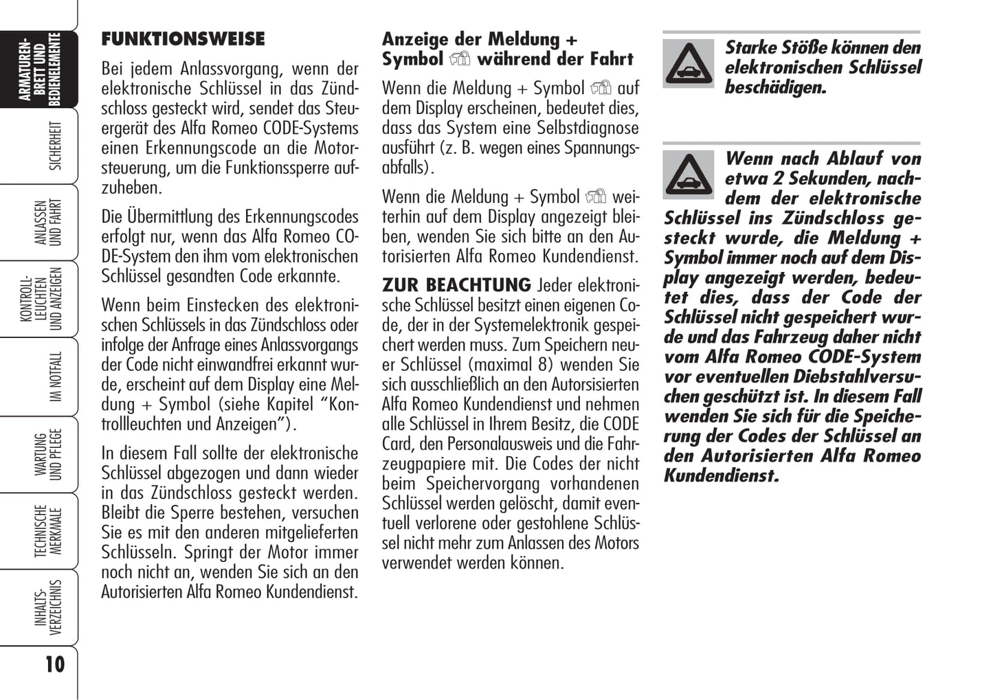 2006-2008 Alfa Romeo Spider Owner's Manual | German