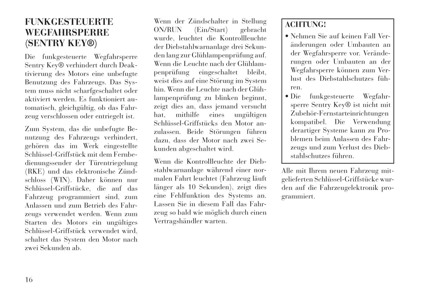 2011-2016 Lancia Voyager Manuel du propriétaire | Allemand