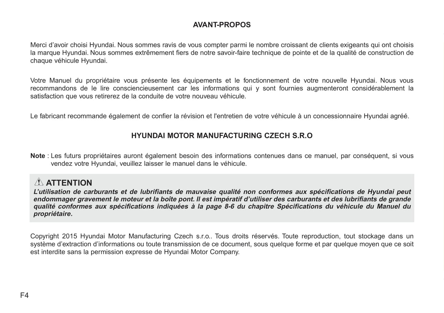 2015-2016 Hyundai i30 Gebruikershandleiding | Frans