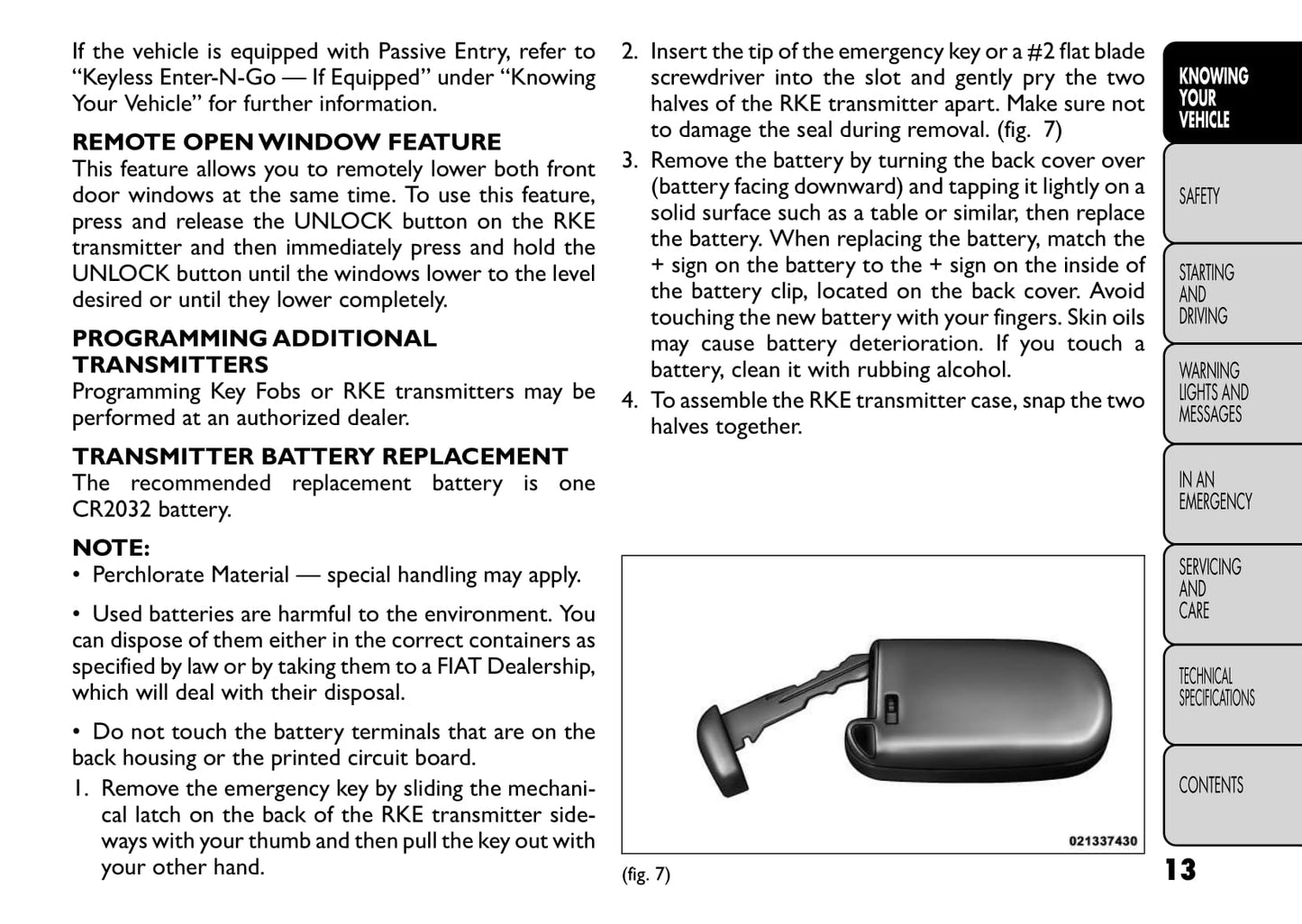 2011-2012 Fiat Freemont Owner's Manual | English