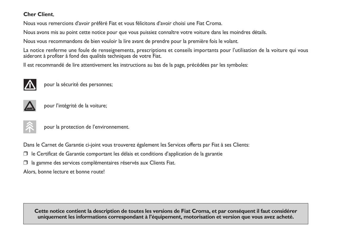 2009-2010 Fiat Croma Gebruikershandleiding | Frans