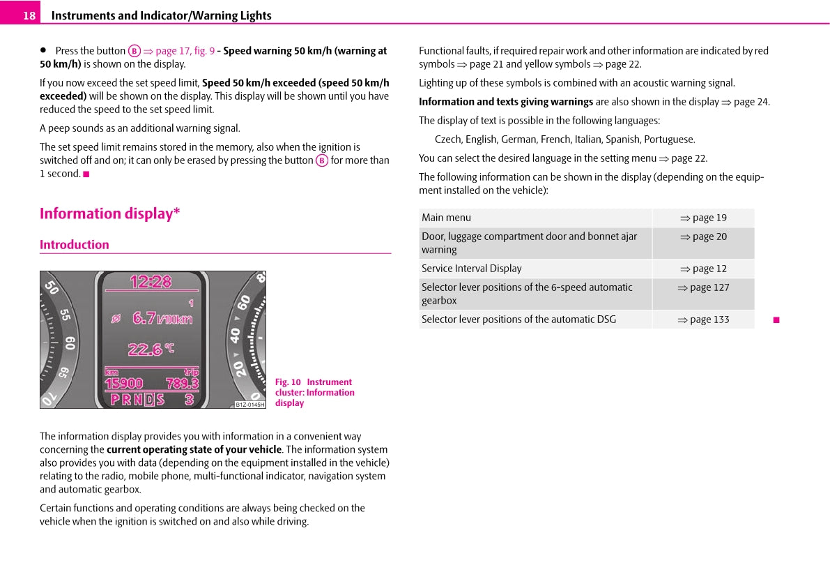2007-2008 Skoda Octavia Owner's Manual | English