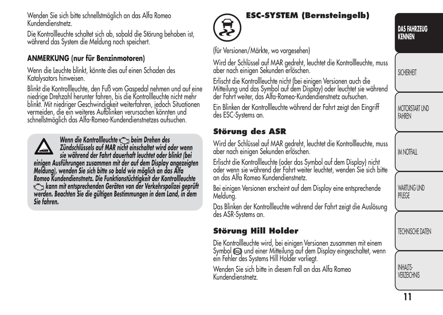 2014-2016 Alfa Romeo MiTo Owner's Manual | German