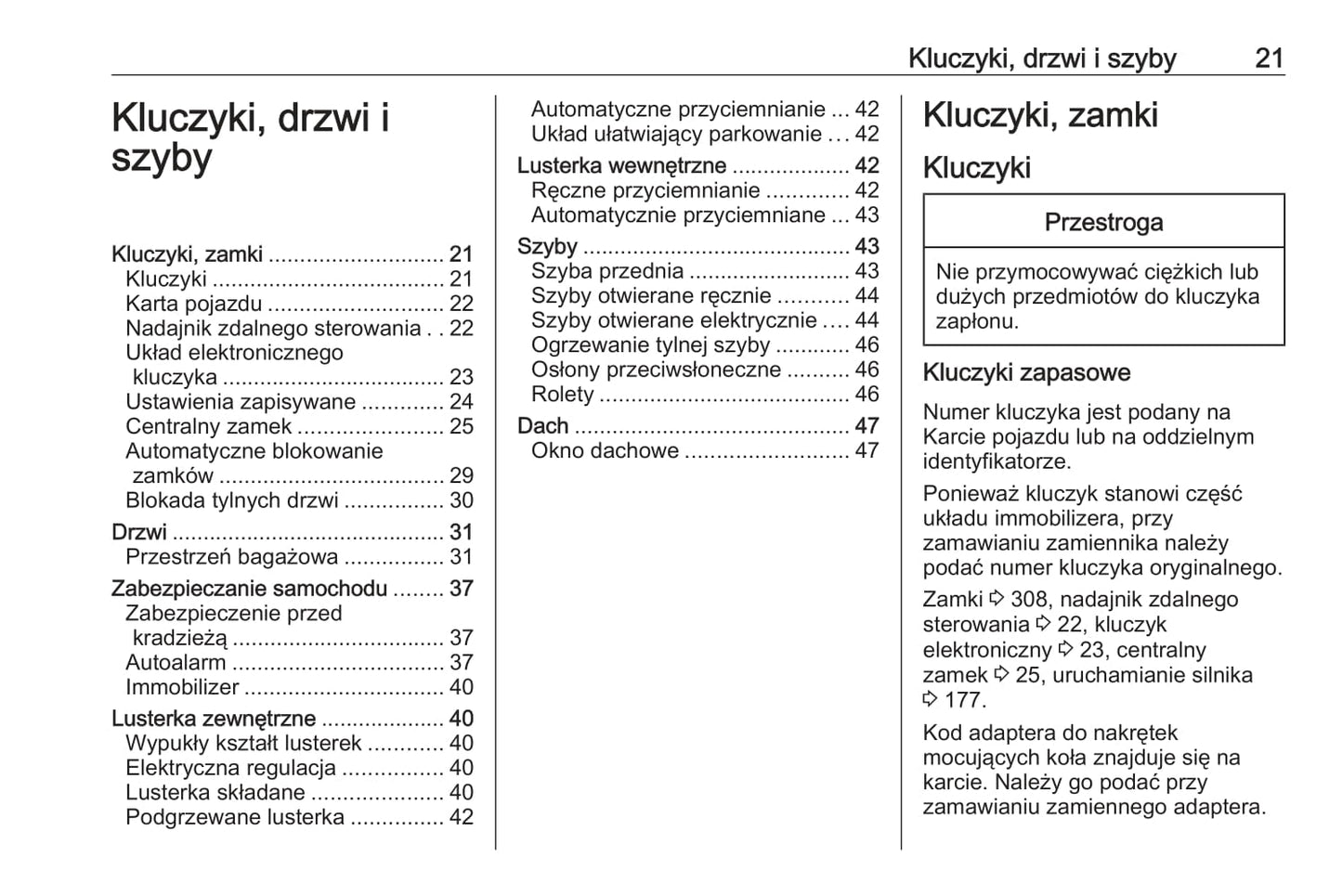 2016-2017 Opel Insignia Manuel du propriétaire | Polonais