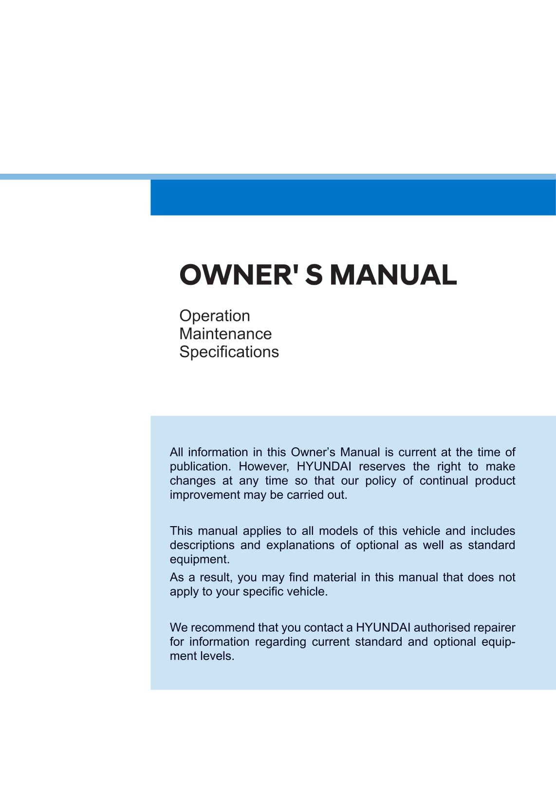 2019-2020 Hyundai i10 Gebruikershandleiding | Engels