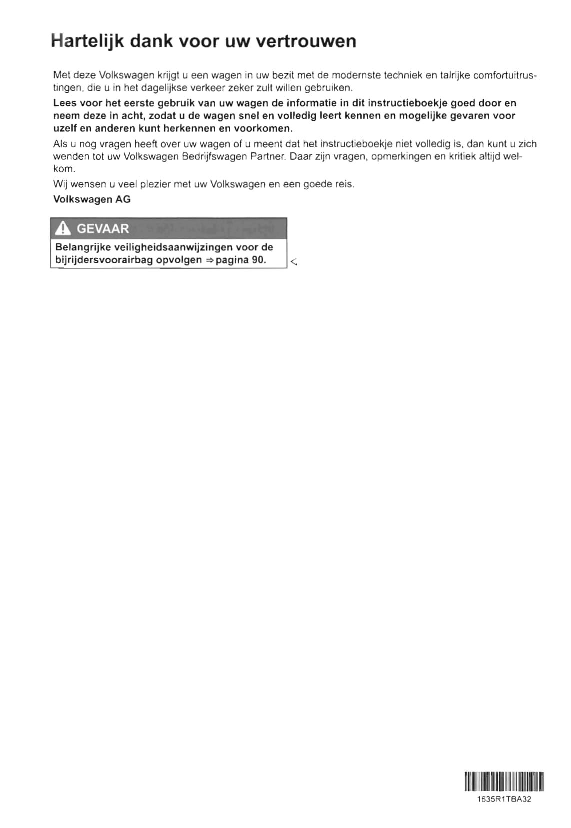 2015-2016 Volkswagen Caravelle/Transporter Gebruikershandleiding | Nederlands