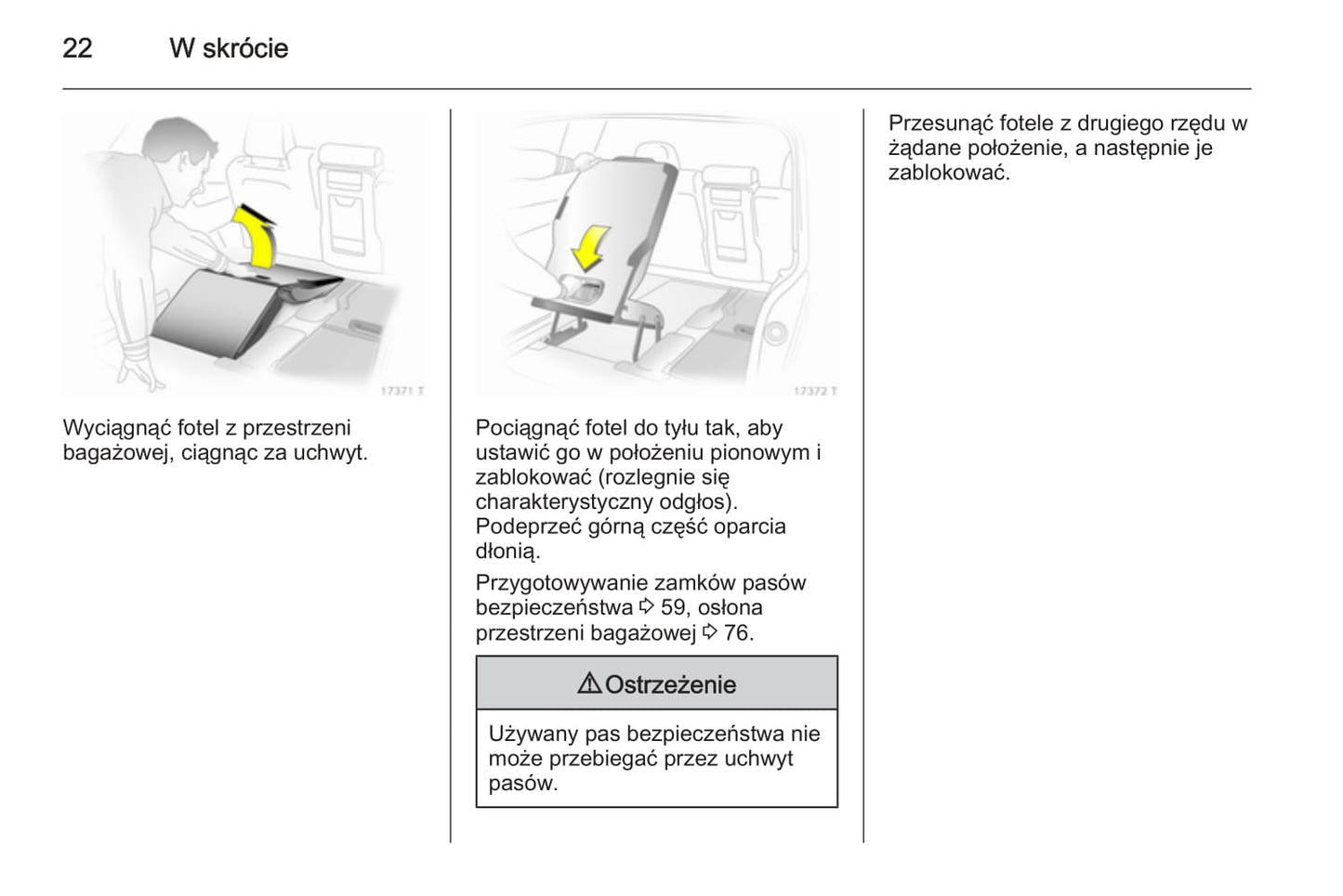 2014 Opel Zafira/Zafira Family Owner's Manual | Polish