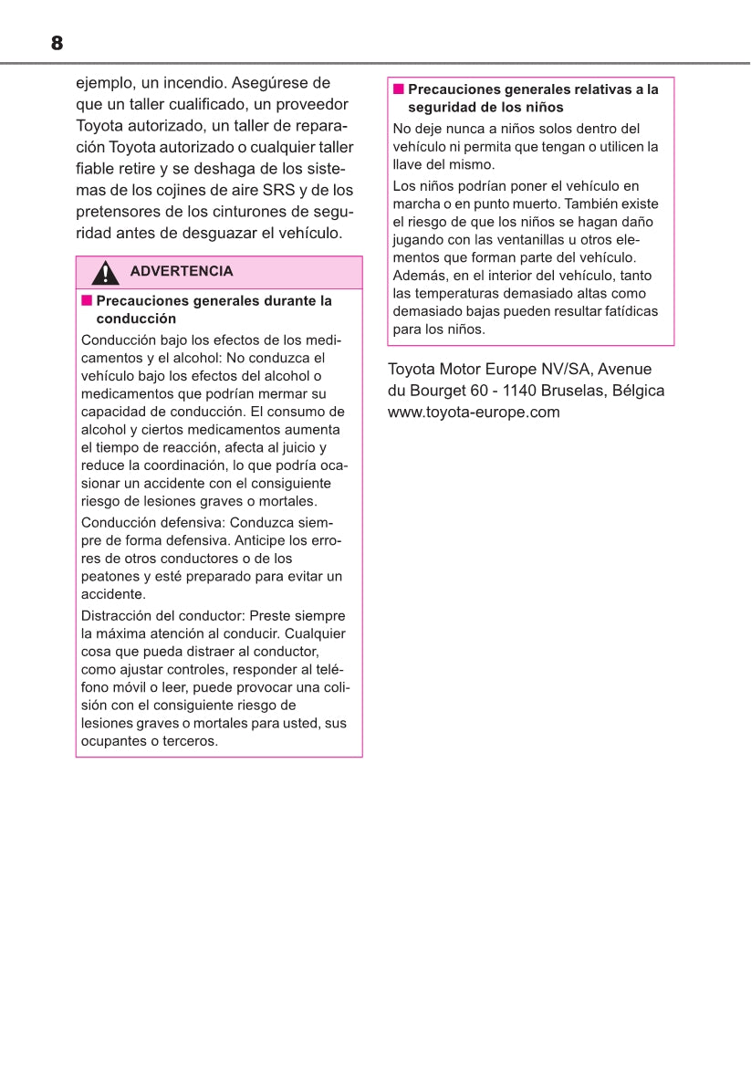 2021-2023 Toyota Yaris Cross Manuel du propriétaire | Espagnol