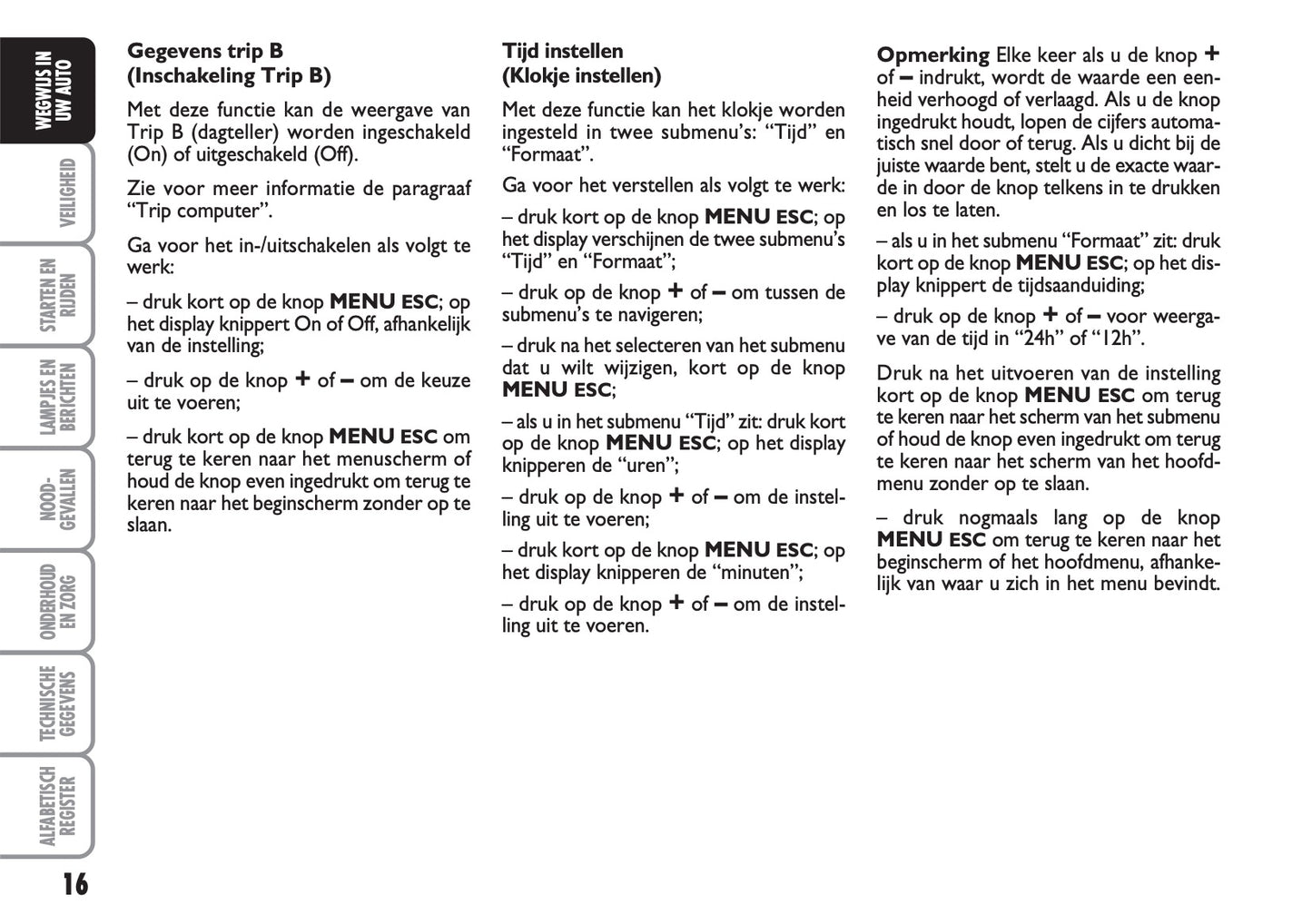 2008-2016 Abarth 500 Gebruikershandleiding | Nederlands