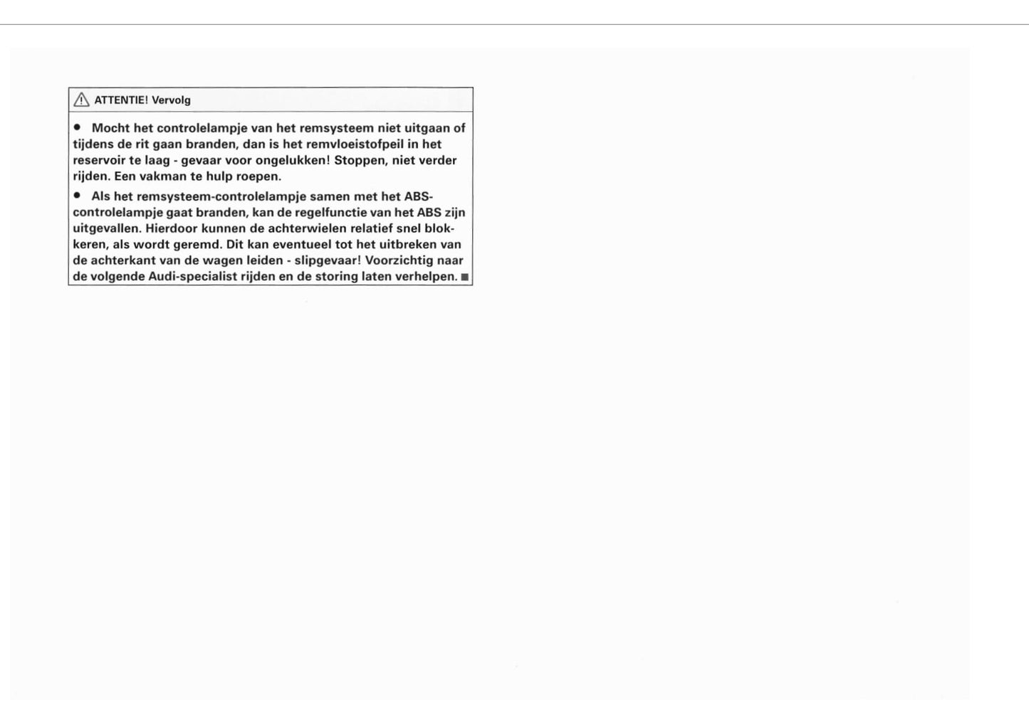 2004-2005 Audi A4 Cabriolet Owner's Manual | Dutch