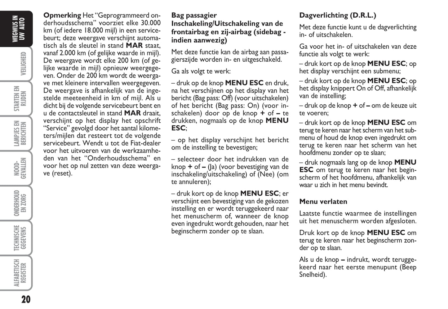 2009-2014 Fiat 500c Manuel du propriétaire | Néerlandais