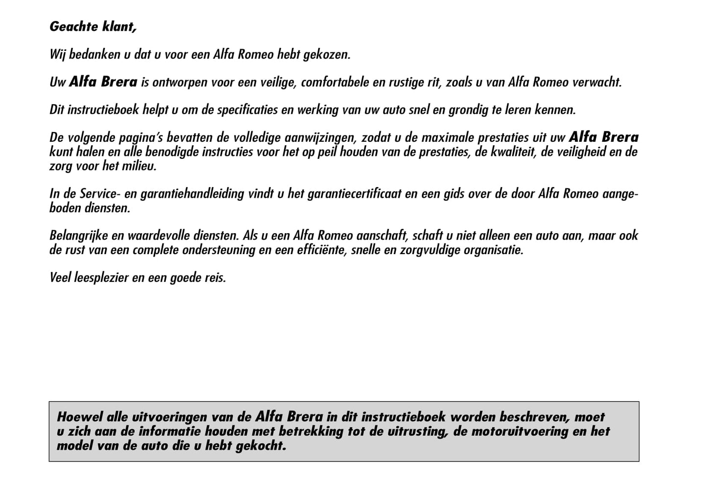 2005-2012 Alfa Romeo Brera Gebruikershandleiding | Nederlands