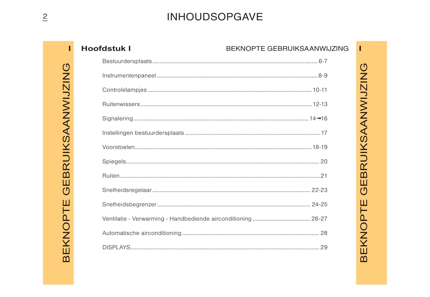 2006-2007 Citroën C2 Owner's Manual | Dutch