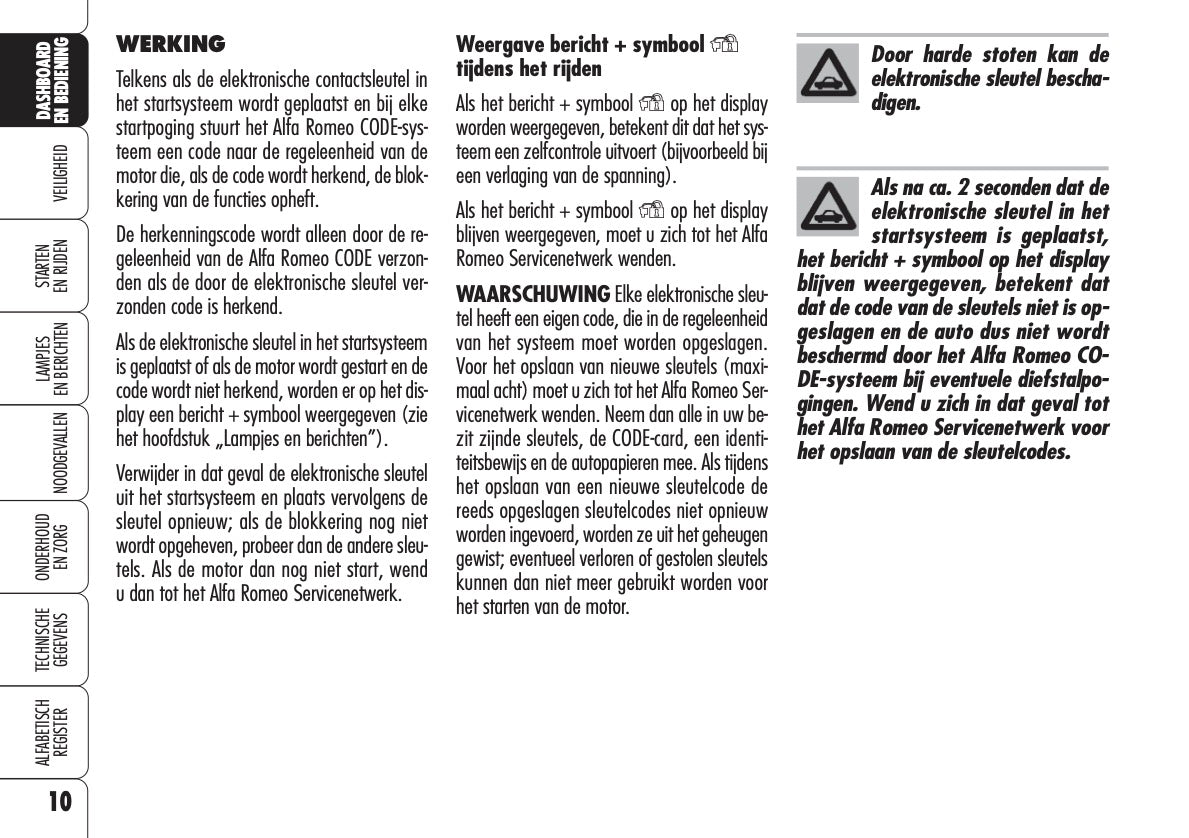 2008-2010 Alfa Romeo Spider Owner's Manual | Dutch