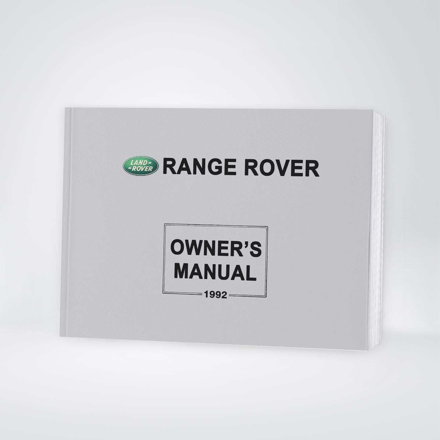 1992 Land Rover Range Rover Manuel du propriétaire | Anglais