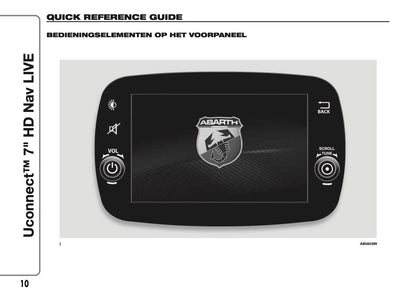 2016-2018 Abarth 500/595/695 Uconnect 7.0 Nav Handleiding | Nederlands