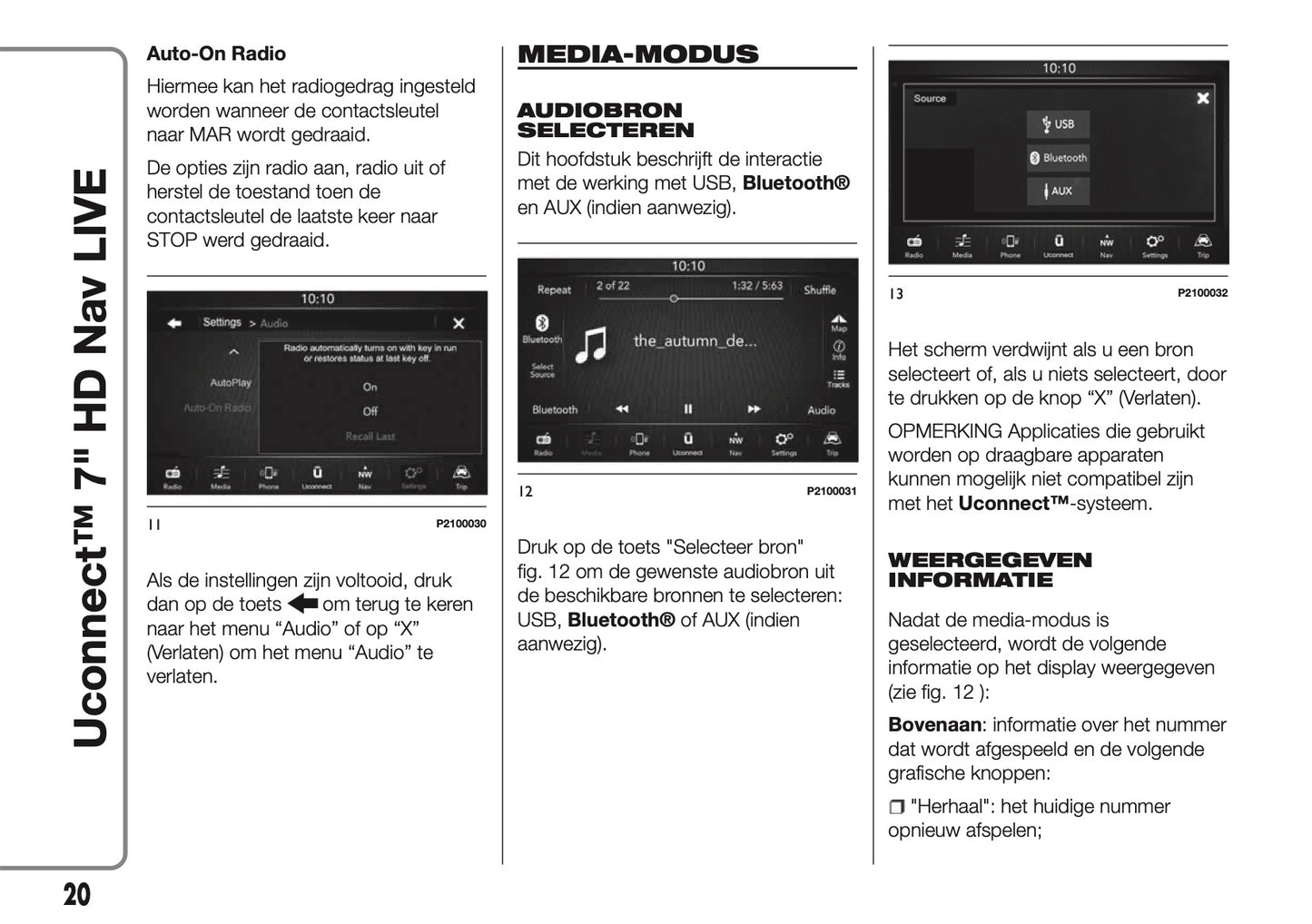 2016-2018 Abarth 500/595/695 Uconnect 7.0 Nav Handleiding | Nederlands
