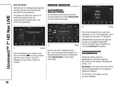 2016-2018 Abarth 500/595/695 Uconnect 7.0 Nav Handleiding | Nederlands