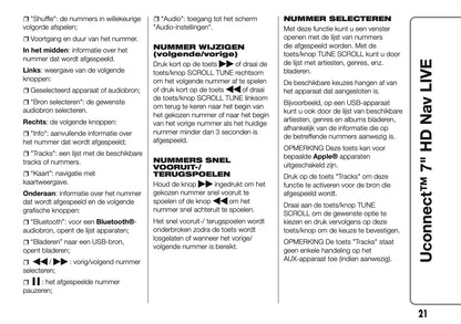 2016-2018 Abarth 500/595/695 Uconnect 7.0 Nav Handleiding | Nederlands