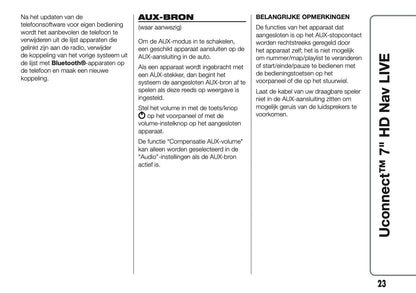 2016-2018 Abarth 500/595/695 Uconnect 7.0 Nav Handleiding | Nederlands