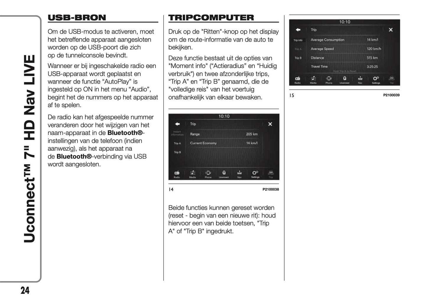 2016-2018 Abarth 500/595/695 Uconnect 7.0 Nav Handleiding | Nederlands